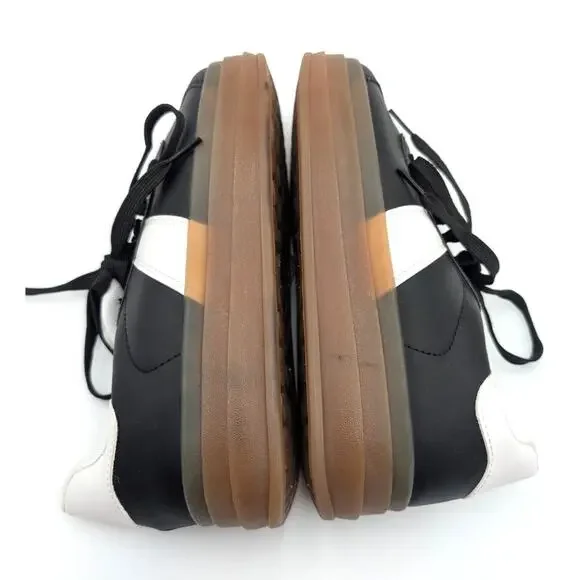 London Rag Knockout Faux Leather Sneakers Shoes Women's Black Size US8 EU39 - Picture 5 of 16